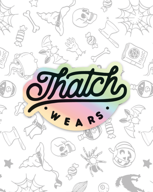 Thatch Wears Holographic Logo Sticker