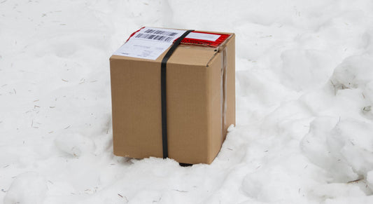 Shipping Box In Snow